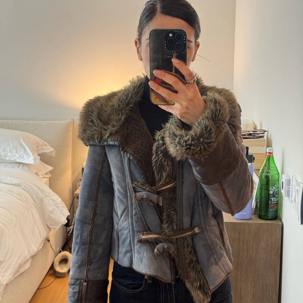 Miss sixty vintage faux fur and suede jacket